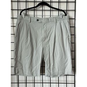 Caribbean‎ Men's pleated Shorts Size 38 Cement Color Beach Resort cotton blend